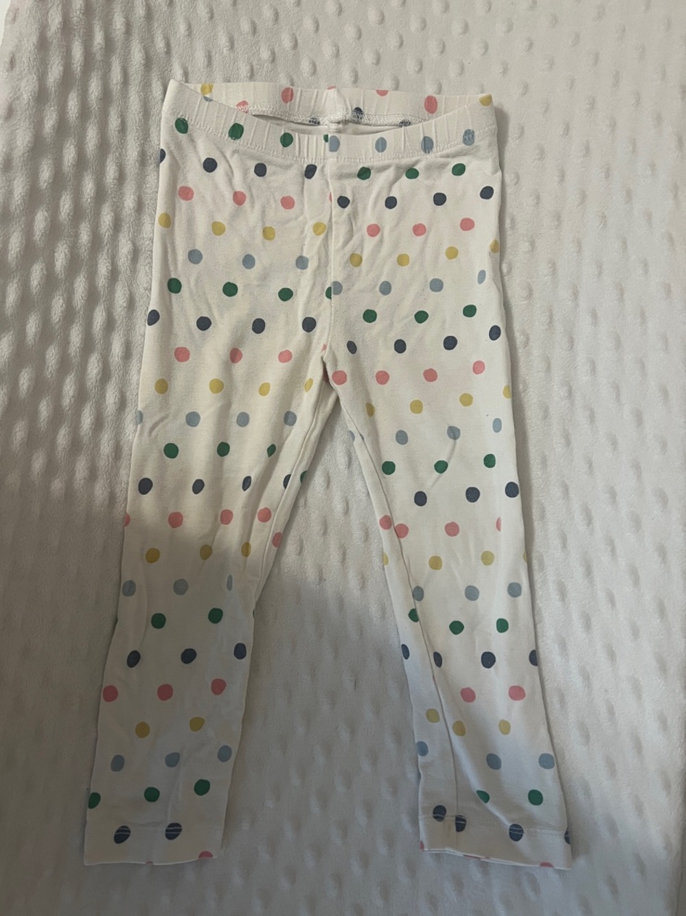Kyte BABY Cream Polka Dot Leggings in Multicolor